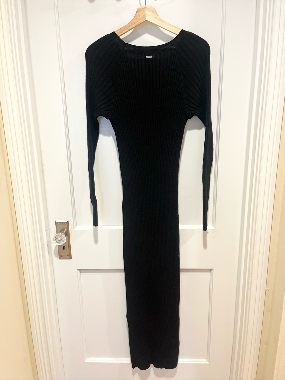 The Normal Brand Ava Ribbed Maxi Dress Black Medium - Picture 3 of 7